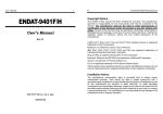 Unicorn Computer ENDAT-9401F/H User`s manual