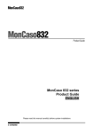 Moneual 832 series Product guide