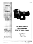 Craftsman HYDRO-GLASS 390.262501 Owner`s manual