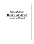 Mesa/Boogie Mark Five Owner`s manual