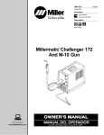 Miller Electric 172 M-10 Gun Owner`s manual
