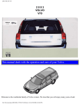 Volvo 2003 V70 Operating instructions