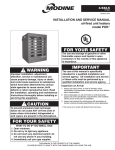 Modine Manufacturing POR Service manual