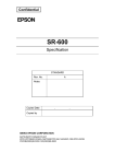 Epson SR-600 Specifications