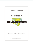 zapco STUDIO 100 Owner`s manual