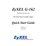 ZyXEL Communications G-162 V2 - V1.0 User`s guide