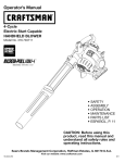 Craftsman INCREDI.PULL 316.794711 Operator`s manual
