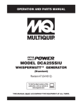 MULTIQUIP DCA25SSIU Specifications