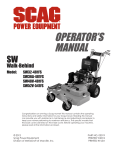 Scag Power Equipment SW52V-541FS Operator`s manual