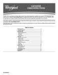 GAS RANGE USER INSTRUCTIONS