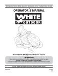 White Outdoor Series 79G Operator`s manual