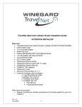 Winegard TRAVELNET TN-2303 Installation guide