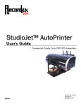 Recordex StudioJet AutoPrinter User`s guide