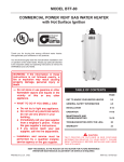 A.O. Smith BTF-75 Operating instructions