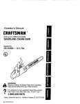 Craftsman 358.352680 - 18 IN. BAR Operator`s manual