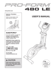 Pro-Form PFEL04908.0 User`s manual