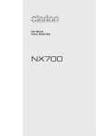 Clarion NX700 User manual