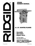 RIDGID JP0600 Specifications
