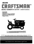 Craftsman 917.251570 Owner`s manual