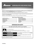 Amana A9RXNMFWS01 Specifications