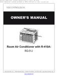 COMFORT-AIRE RG-51J Owner`s manual