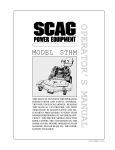 Scag Power Equipment STHM-20CV Operating instructions