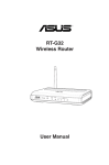Asus RT-G32 - Wireless Router User manual