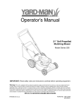 MTD YARD-MAN Series 556 Operator`s manual