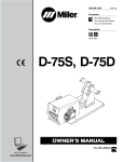 Miller Electric D-75D Owner`s manual