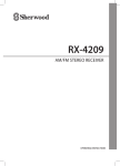 Sherwood RX-4209 Operating instructions