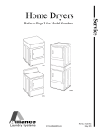 Alliance Laundry Systems AES20AWF Service manual