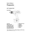 COMPANION 184.10184-1 Owner`s manual