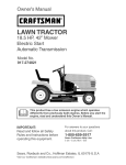 Craftsman 917.274821 Owner`s manual
