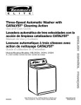 Whirlpool AUTOMATIC WASHER WITH CATALYST CLEANING ACTION Specifications