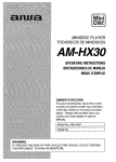 Aiwa AM-HX30 Operating instructions