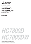 Mitsubishi DLP HC7800D User manual