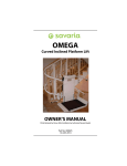 Savaria Omega Owner`s manual