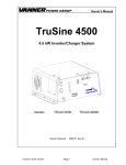 Vanner TSC24-4500D Owner`s manual