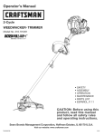 Craftsman WEEDWACKER Incredi-Pull 316.791201 Operator`s manual