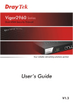 Draytek Vigor2960 User`s guide