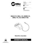 Miller Electric SWSL-115 Owner`s manual