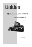 Bearcat 980 SSB Owner`s manual