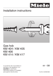 Installation instructions Gas hob KM 404 / KM 405 KM 406