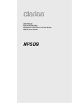 Clarion NP509 User manual