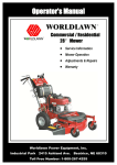 Worldlawn 28? Operator`s manual