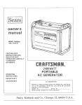 Craftsman Series 210 Operating instructions