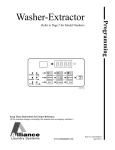 Alliance Laundry Systems SCN020WDV Instruction manual
