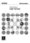 Epson EMP-TW700 User`s guide