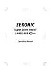 Sekonic L-608 Instruction manual