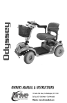 Drive Medical Odyssey Mobility Scooter Owner`s manual